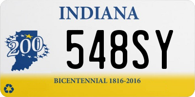 IN license plate 548SY