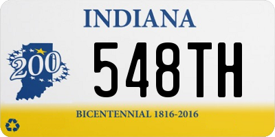 IN license plate 548TH