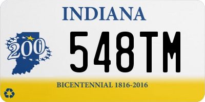 IN license plate 548TM