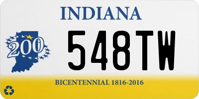 IN license plate 548TW