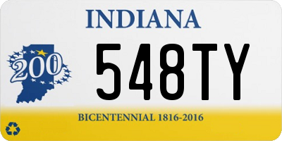 IN license plate 548TY