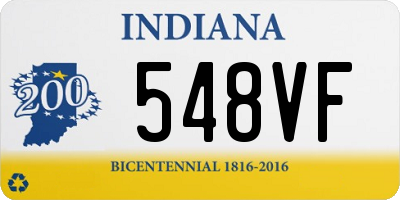 IN license plate 548VF