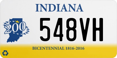 IN license plate 548VH