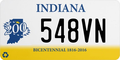 IN license plate 548VN