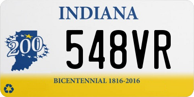 IN license plate 548VR