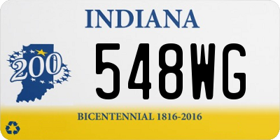 IN license plate 548WG