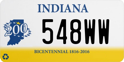 IN license plate 548WW