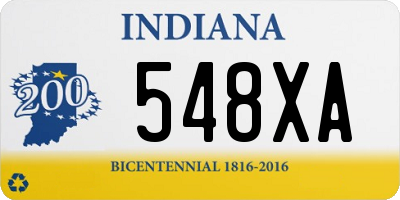 IN license plate 548XA