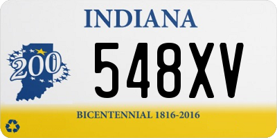 IN license plate 548XV