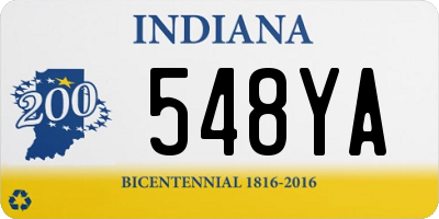 IN license plate 548YA