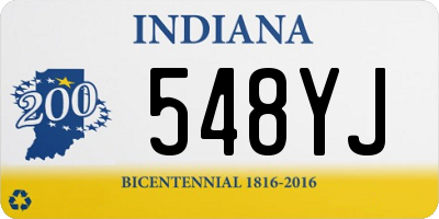 IN license plate 548YJ
