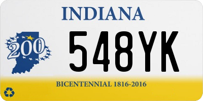 IN license plate 548YK