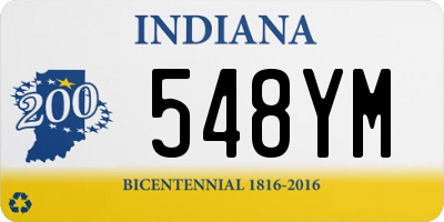 IN license plate 548YM