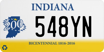 IN license plate 548YN