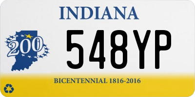 IN license plate 548YP