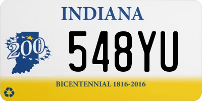 IN license plate 548YU