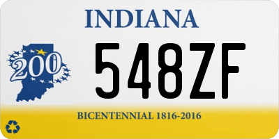 IN license plate 548ZF