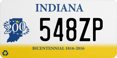 IN license plate 548ZP