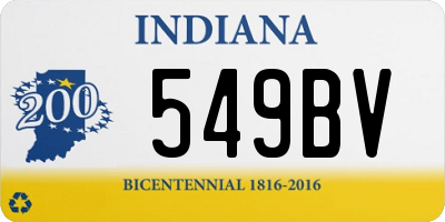 IN license plate 549BV