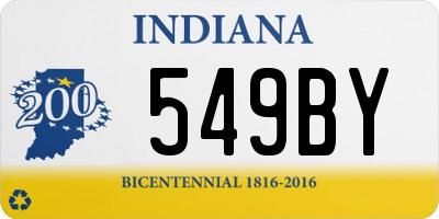 IN license plate 549BY