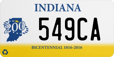 IN license plate 549CA