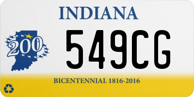 IN license plate 549CG