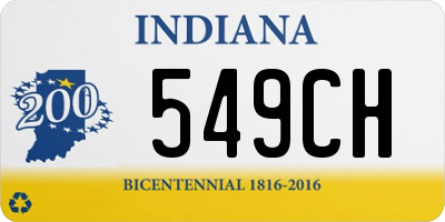 IN license plate 549CH