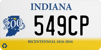 IN license plate 549CP