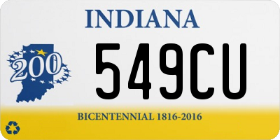 IN license plate 549CU