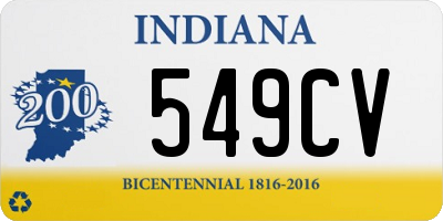 IN license plate 549CV