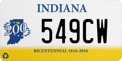 IN license plate 549CW