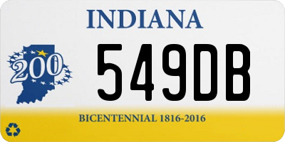 IN license plate 549DB