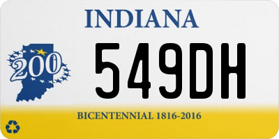 IN license plate 549DH