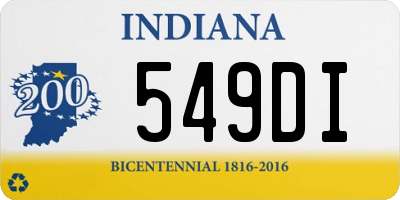 IN license plate 549DI