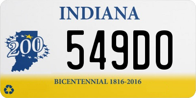 IN license plate 549DO