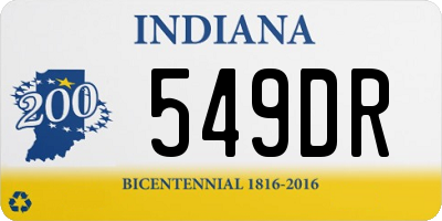 IN license plate 549DR