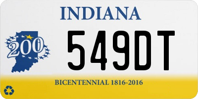 IN license plate 549DT