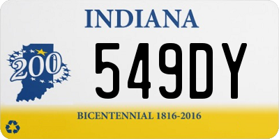 IN license plate 549DY