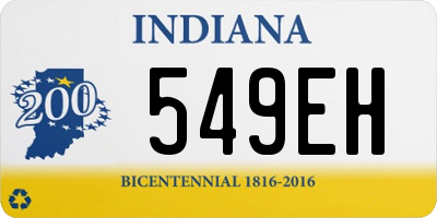 IN license plate 549EH