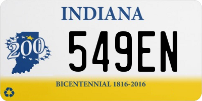 IN license plate 549EN