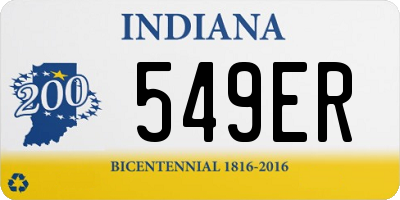 IN license plate 549ER