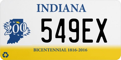 IN license plate 549EX