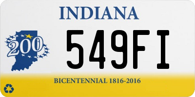 IN license plate 549FI