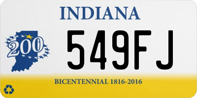 IN license plate 549FJ