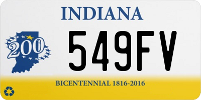 IN license plate 549FV