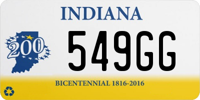 IN license plate 549GG