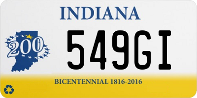 IN license plate 549GI