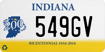 IN license plate 549GV