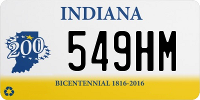 IN license plate 549HM