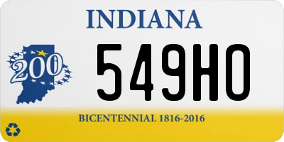 IN license plate 549HO